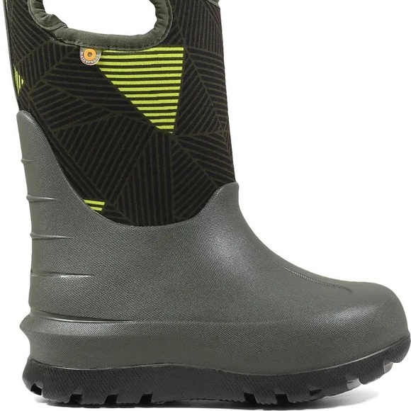 Bogs Insulated Waterproof Boots, Toddler 10, 11, Neo Classic Big Geo, Boys - Picture 2 of 15